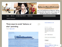 Tablet Screenshot of behaviorbandaid.com
